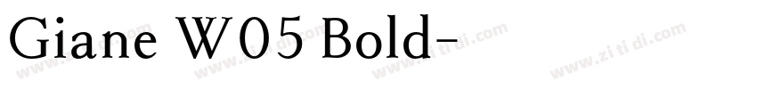 Giane W05 Bold字体转换